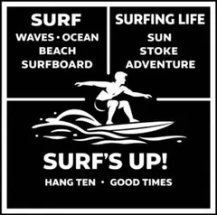 サーフィン　ステッカー　他商品とのまとめ買いで100円に！