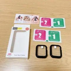 Apple Watch 40mm ケース 2枚　全面保護 ブラック 強化ガラス