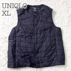 美品　UNIQLO ユニクロ　ウォームパデッド　ダウン　ベスト　ブラック　XL