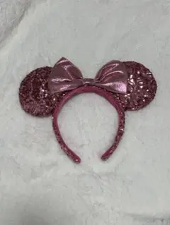 ディズニー カチューシャ ピンク スパンコール