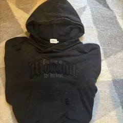 ANDER HUNK ダメージ加工 パーカー ブラック M