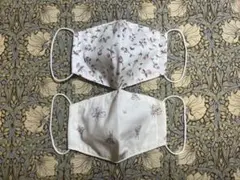 リバティ フローティングフローラ&フランス生地のレディースマスク 2枚セット