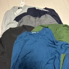 メンズ セーター 8着まとめ売り ウール、カシミア混、綿ブレンド等 Mサイズ