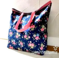 キャスキッドソン✤ハンドメイド✤エコトートバッグ✤薄手コットン✤ナイロン裏地付き