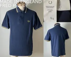 イングランド製 FRED PERRY フレッドペリー 鹿の子 ポロシャツ M12