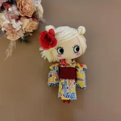 ハンドメイド❉ドールチャーム❉浴衣の女の子❉バッグチャーム - メルカリ