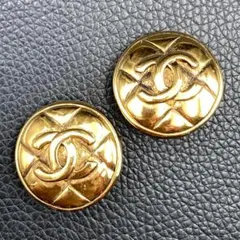 希少・95P】CHANEL シャネル ヴィンテージ ココマーク ラウンドピアス