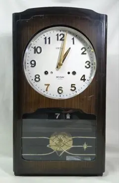 完動品】SEIKO 4PC 434N 30DAY 1ヶ月巻 振り子掛時計 - メルカリ