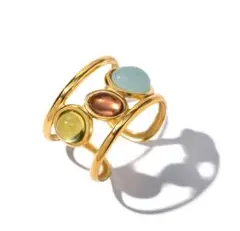 ゴールド フープリング 高品質サージカルステンレス カラフルレトロ 金 ☆人気☆