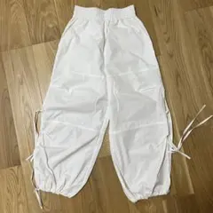 ホワイト ドローストリング ワークパンツ