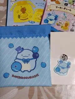 すみっコぐらし プチ巾着 ＆マーカーチャーム セット とかげのサムネイル