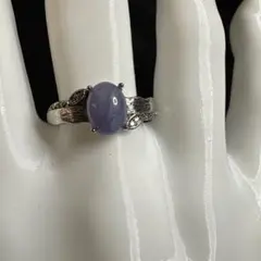 セール天然石 パープル系ストーンデザインリング　862
