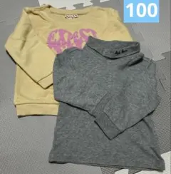長袖トレーナー 2枚セット 100cm