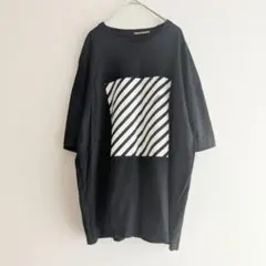 フラボア 半袖 Tシャツ カットソー 黒 ブラック ストライプ ボーダー ロゴのサムネイル