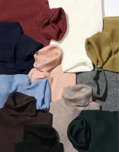 メリノリブタートルネックセーター xl