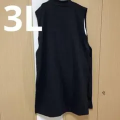 ❣️美品❣️レディーススリットブラック大きいサイズワンピースゆったり3Lリボン