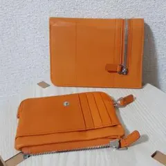 D.BUG 折り財布 着脱式小銭入れ 2WAY 牛革 収納多数 キャメル コイン