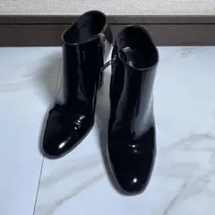 未使用級♡セルジオロッシ エナメル サイドジップ 金 ブーツのサムネイル