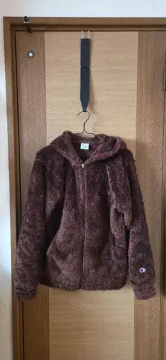 Champion ブラウン M ボア フルジップパーカー
