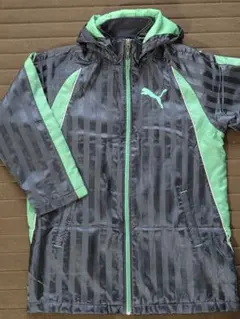Puma ピステ・ウィンドブレーカー 160 ブラック/グリーン