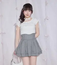 ミシェルマカロン Sサイズ ギンガムチェック 美脚スカート