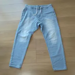薄い青 スウェットパンツ ゴムウエスト