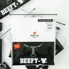 Hanes/(M) BEEFY CREW NECKビーフィー 無地 白 Tシャツ