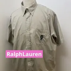 【Ralph Lauren】ベージュ 半袖シャツ 刺繍ポケット付きのサムネイル
