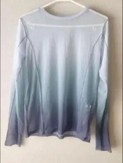 グラデーション 長袖 シアーTシャツ