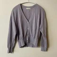 anySiS 春夏 薄手カーディガン 羽織 パステルカラー パープル2【M】