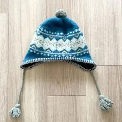 patagonia フェアアイル柄 ニット帽　キッズ　S