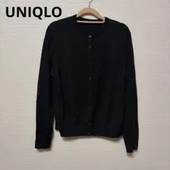 訳あり　激安　UNIQLO メリノウールカーディガン ブラック　 XL