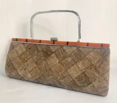 昭和レトロ がま口バッグ ミノムシ工芸 和装 ヴィンテージ 希少