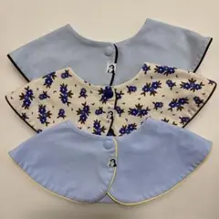 konny 水色・花柄スタイ3枚セット