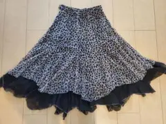 社交ダンス　ダンス衣装　フレアスカート　レオパード　パピヨン　Papillon