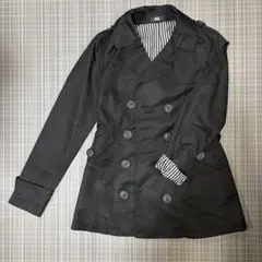 ブラック トレンチコート Lサイズ