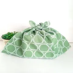あずま袋◇エコバック◇コンビニバック◇ハンドメイド【シマエナガ・緑