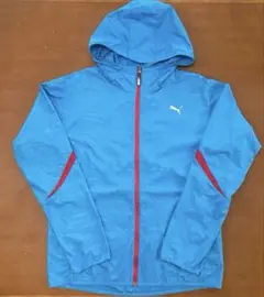 PUMA フード付きウィンドブレーカー L 青