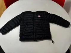 ブラックダウンジャケット キルティングデザイン