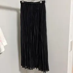 【LOWRYS FARM】クリンクルロングスカート(ブラック)