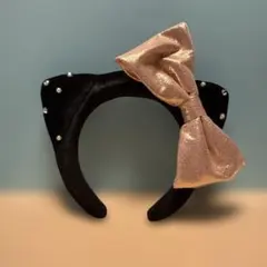 USJ キティーちゃん猫耳カチューシャ ゴールドリボン付き