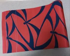 帯　赤と黒の抽象模様　レディース