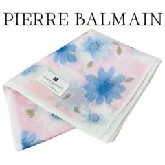 【極美品】PIERRE BALMAIN ハンカチ 花柄 ピンク×ブルー 綿100のサムネイル