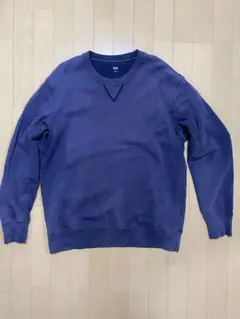 ユニクロ　スウェット　フェード　茄子紺