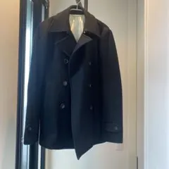 【美品‼️】黒 ウール ピーコート メンズ