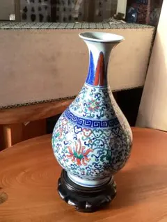宋時代 柴窑开片 蒜头瓶 青釉 瓶 壺 陶器 磁器 古美術 骨董品 2点