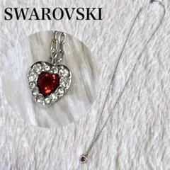 極美品 SWAROVSKI スワロフスキー ハート ストーン ネックレス