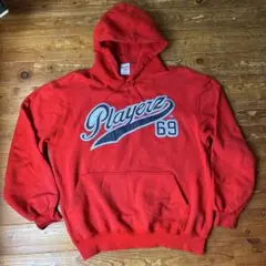 Playerz 69 ビッグロゴ　オーバーサイズ　パーカー　レッド