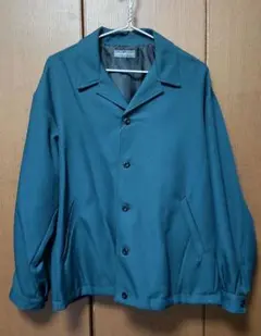 薄手コートルーズシルエットコート ダークグリーンL