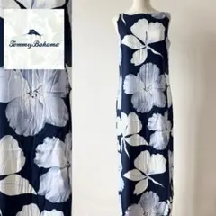 新品タグ付/ シルク100％ トミーバハマ ロングワンピース アロハ柄 リゾートのサムネイル